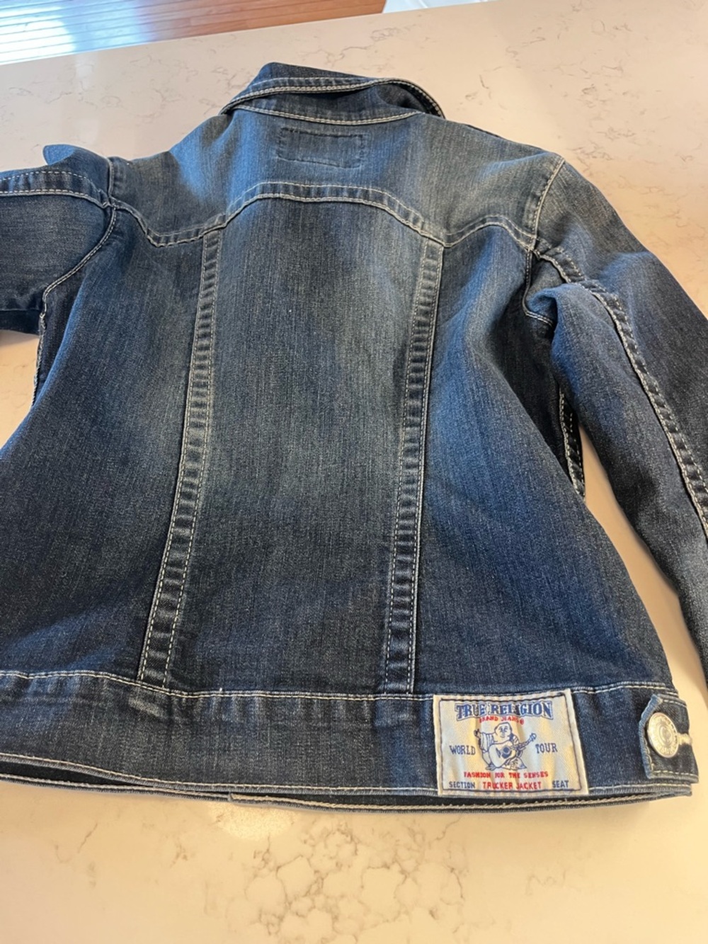 True Religion Denim Trucker Jacket with Snap Buttons EUC Size Small - Picture 7 of 11